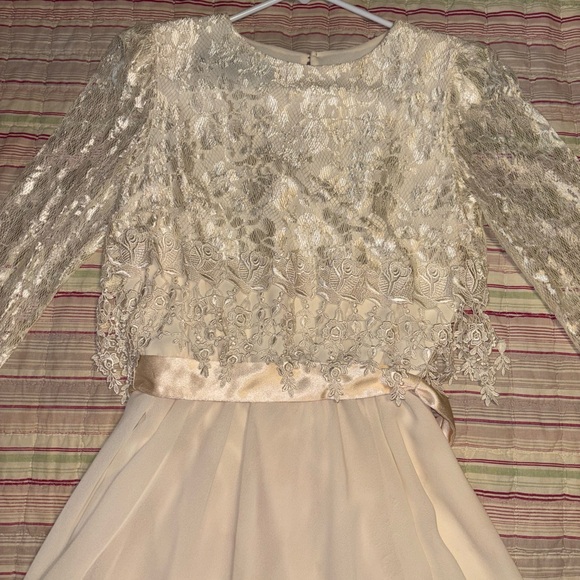 Ursula of Switzerland Cream Lace Kids Dress - Picture 3 of 11